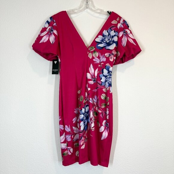 Guess Dress Pink Floral Retro 4 - Picture 2 of 11